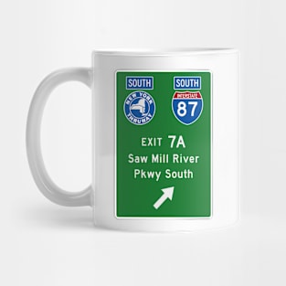 New York Thruway Southbound Exit 7A: Saw Mill River Parkway South Mug